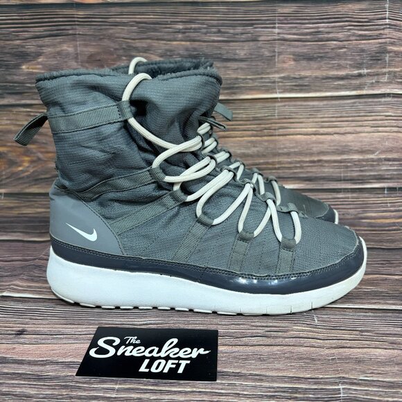 Nike Roshe One Hi Women's Gray Lace Up Boots Size 8.5 - Picture 1 of 8